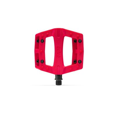 Eclat Contra Platform Pedals, Body: Nylon, Spindle: Cr-Mo, 9/16'', Red, Pair