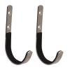 CDQL 2PCS Heavy Duty Stainless Steel J Hook - Wall Mount Hangers Storage Rack - for Archery Bow with Soft Padding Hunting Equipment view 1