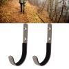 CDQL 2PCS Heavy Duty Stainless Steel J Hook - Wall Mount Hangers Storage Rack - for Archery Bow with Soft Padding Hunting Equipment view 4