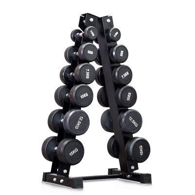 GeRRiT Dumbbell Rack Weight Rack, Steel 6 Tier Tree Stand Vertical Dumbbell Weight Rack Tripod Dumbbell Rack Foldable Dumbbell Storage Holder Dumbbell