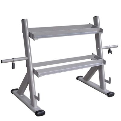 Fitness Dumbbell Rack 2 Tier Metal Steel Home Workout Dumbbell Weight Rack Storage Stand Barbell Rack Multifunctional Weight Rack For Dumbbells Dumbbell Holder