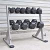 Fitness Dumbbell Rack 2 Tier Metal Steel Home Workout Dumbbell Weight Rack Storage Stand Barbell Rack Multifunctional Weight Rack For Dumbbells Dumbbell Holder view 4