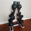 Dumbbell Rack Weight Rack Solid steel 4 Tier Dumbbell Tree Stand Dumbbell weight tower Light Dumbbell Rack for Home Workout, dumbell rack only view 2