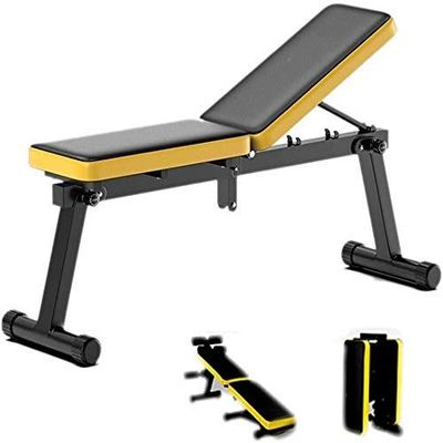 Adjustable Weight Bench Dumbbell Bench Foldable Weight Lifting Multi-functional Fitness Chair Flat Bench Press Bench 4-speed Adjustment