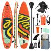 NACATIN Inflatable Stand Up Paddle Board with Kayak Seat,10'6"Upgrade Version Blow Up Paddle Boards for Adults with Premium SUP Accessories&Backpack,Adjustable Paddle,Camera Mount,Fins,Hand Pump view 1