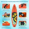 NACATIN Inflatable Stand Up Paddle Board with Kayak Seat,10'6"Upgrade Version Blow Up Paddle Boards for Adults with Premium SUP Accessories&Backpack,Adjustable Paddle,Camera Mount,Fins,Hand Pump view 3