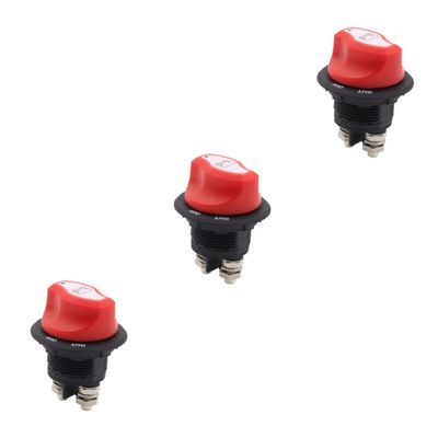 BESPORTBLE 3pcs Battery Isolator Battery Disconnect Rv Cut Off Boat Switch Panel Toggle Switch