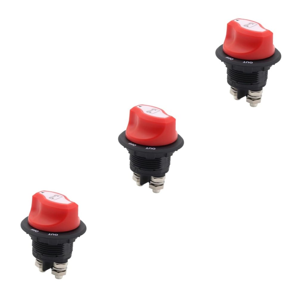BESPORTBLE 3pcs Battery Isolator Battery Disconnect Rv Cut Off Boat Switch Panel Toggle Switch