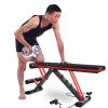 GeRRiT Sit-ups Workout Bench, Adjustable Dumbbell Bench, Weight Bench, Compact Flat Board Preacher Curl for Abdomen Crunch Exercise Bench, Multifunction Ab Workout Equipment With Fitness Rope, Black view 2