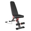 GeRRiT Sit-ups Workout Bench, Adjustable Dumbbell Bench, Weight Bench, Compact Flat Board Preacher Curl for Abdomen Crunch Exercise Bench, Multifunction Ab Workout Equipment With Fitness Rope, Black view 3