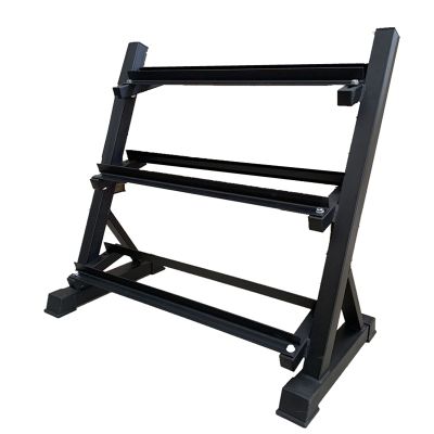 Heavy Duty Steel Dumbbell Rack, 3 Tier Weights Storage Rack for Dumbbells, Free Weight Stand, Home Compact Dumbbell Rack Stand