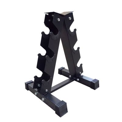 3 Tier Dumbbell Rack A-Frame Weight Rack Stand Dumbbell Weight Storage for Home Gym, Holds 6 Dumbbells