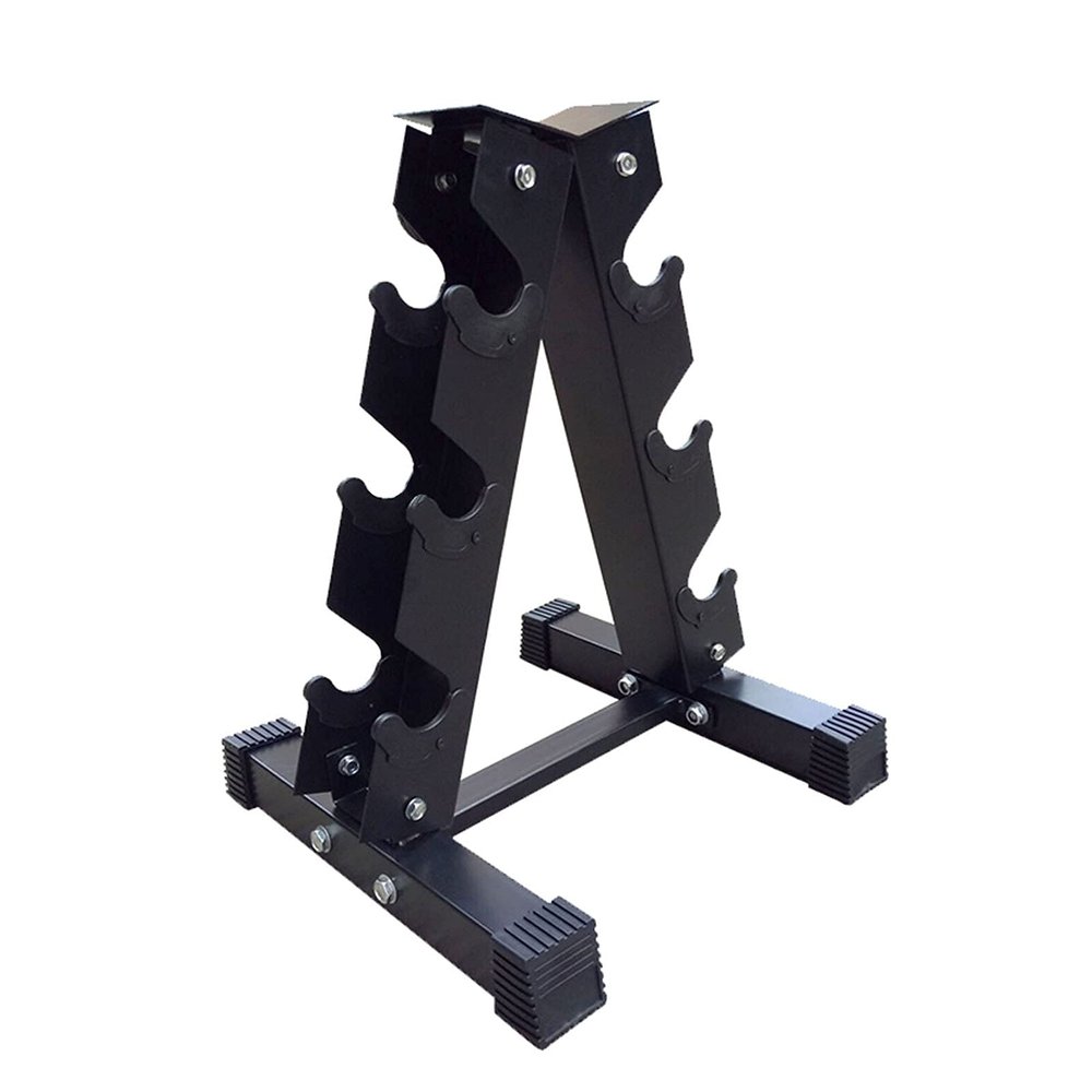 3 Tier Dumbbell Rack A-Frame Weight Rack Stand Dumbbell Weight Storage for Home Gym, Holds 6 Dumbbells