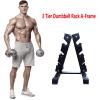 3 Tier Dumbbell Rack A-Frame Weight Rack Stand Dumbbell Weight Storage for Home Gym, Holds 6 Dumbbells view 2