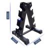 3 Tier Dumbbell Rack A-Frame Weight Rack Stand Dumbbell Weight Storage for Home Gym, Holds 6 Dumbbells view 4