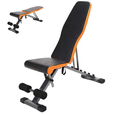 GeRRiT Folding Dumbbell Stool, Adjustable Weight Bench with Drawstring, Home Training Weight Lifting Sit Up Ab Bench Flat Incline Decline Multiuse Exercise Workout Bench