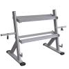 2 Tier Dumbbell Rack, Weight Plates Storage and Horizontal Barbell Bar Rack, All in One Dumbbell Rack, Weight Rack for Dumbbells view 1