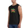 COIEN Jamaica Flag Jamaican Map5 Tank Top Men's Performance Vest Casual Sleeveless Exercise T-Shirts for Fitness Training Workout Running, 3X-Large, Black view 2