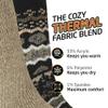 HOT FEET Thermal Socks for Men, Extreme Cold Weather, 2/4 Pack Thick Warm Socks for Men, Winter Insulated Socks, Size 6-12.5, 2 Pack, Ethnic-Solid Brown view 3