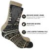 HOT FEET Thermal Socks for Men, Extreme Cold Weather, 2/4 Pack Thick Warm Socks for Men, Winter Insulated Socks, Size 6-12.5, 2 Pack, Ethnic-Solid Brown view 4