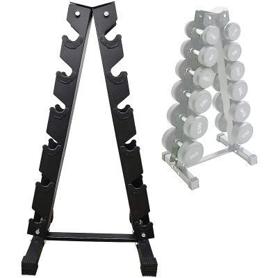 Solid Steel Dumbbell Rack Holder, A-Frame Dumbbell Storage Racks 6 Tier, Free Weights Dumbbells Stand for Home Exercise, Weight Tower for Dumbbell