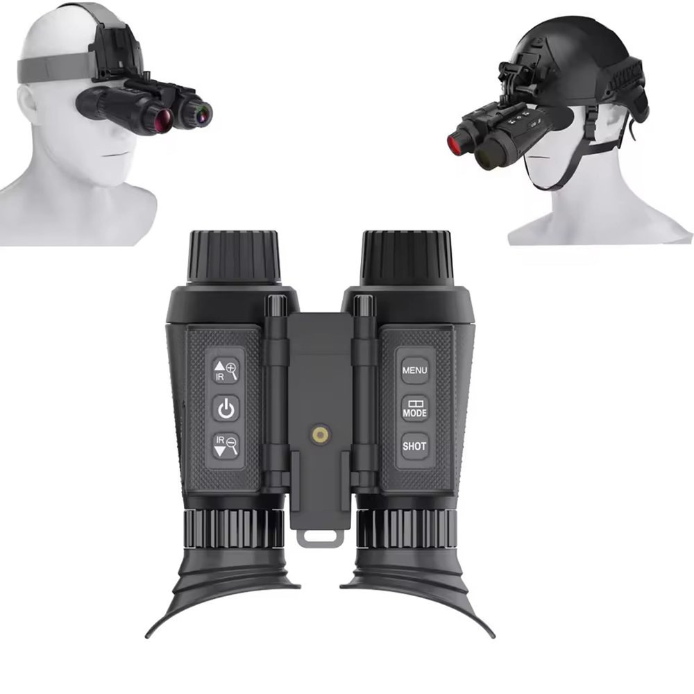 SUZLAZYR NV8300 Head Mounted Night Vision Goggles - 4K Night Vision Binoculars for Adults, 3D Vision Effect, 8 X Digital Zoom, Rechargeable NVG with 32GB Card for Save Photo Video