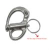 Marine Grade 316 Stainless Steel Fixed Shackle Hand Pull Quick Hanging Shackle snap Hook for Hoisting Rope Suspension (4Pcs, 2-3/4"(69mm)) view 3