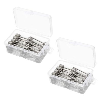 BESPORTBLE 180pcs Stainless Steel Inflating Needles with Storage Box Air Pump Nozzle for Sports Yoga Inflatable Toys Fast Inflation Adapter for Basketball Soccer Rugby
