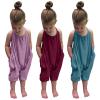 NineFit Basics Baby Cute Summer Sleeveless Halte Jumpsuits for Girls Kids Backless Strap Romper Jumpsuit Toddler (Purple, 4-5 Years) view 1