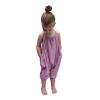 NineFit Basics Baby Cute Summer Sleeveless Halte Jumpsuits for Girls Kids Backless Strap Romper Jumpsuit Toddler (Purple, 4-5 Years) view 2