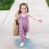 NineFit Basics Baby Cute Summer Sleeveless Halte Jumpsuits for Girls Kids Backless Strap Romper Jumpsuit Toddler (Purple, 4-5 Years) view 3