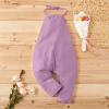NineFit Basics Baby Cute Summer Sleeveless Halte Jumpsuits for Girls Kids Backless Strap Romper Jumpsuit Toddler (Purple, 4-5 Years) view 4