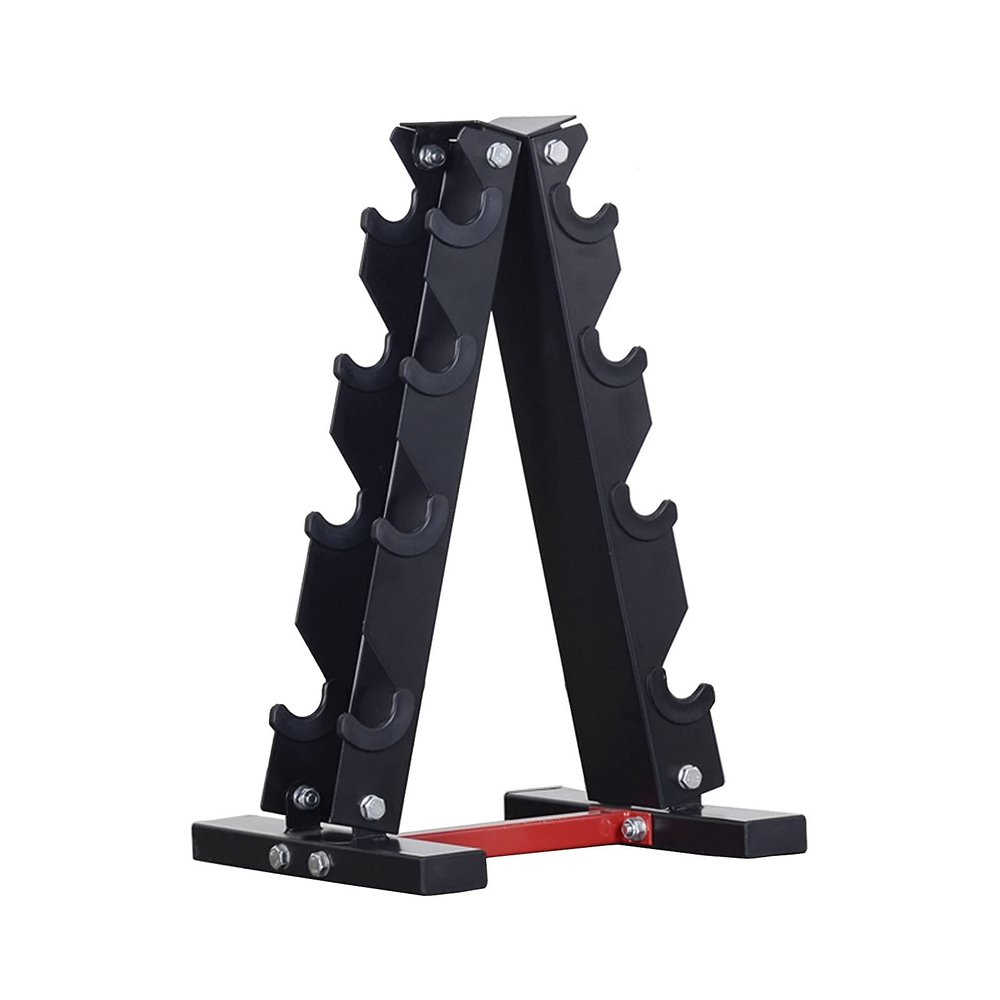 GeRRiT Solid Steel Dumbbell Rack Holder, A-Frame Dumbbell Storage Racks 4 Tier, Free Weights Dumbbells Set for Home Exercise, Weight Tower for Dumbbells