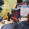 Camping Mini Heater,Mini Stove Heating Cover,Stainless Steel Portable Heating Stove for Outdoor Winter Fall view 3
