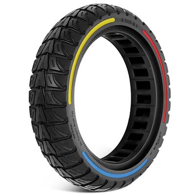 Felixstory 8.5x2.0 inch Off-road Solid Rubber Tire replacement for Gotrax GXL V2/XR/APEX XL Hiboy S2 Xiaomi M365/Pro Electric Scooter, 50/75-6.1 Solid Tire Replacement (3 Color 1pc)