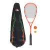 Zunate Squash Racket, Carbon Aluminium Alloy Integrated Lightweight Sports Beginner Squash Racket Set for Gym School Playgrounds (Orange) view 1