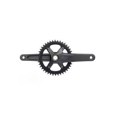 microSHIFT Sword 1x Crankset - 172.5mm, 10-Speed, 42t, 110 Asym BCD, 24mm Spindle, Black, Gray