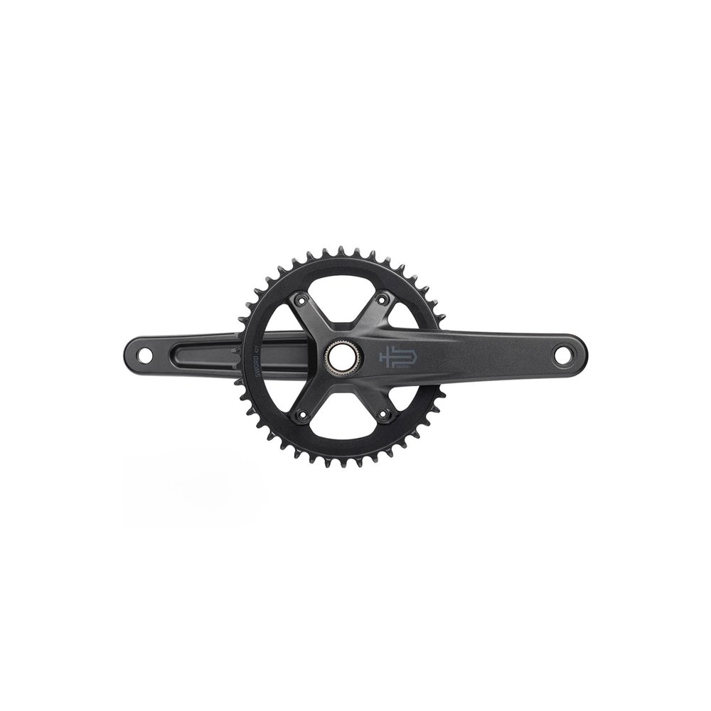 microSHIFT Sword 1x Crankset - 172.5mm, 10-Speed, 42t, 110 Asym BCD, 24mm Spindle, Black, Gray