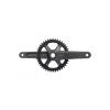 microSHIFT Sword 1x Crankset - 172.5mm, 10-Speed, 42t, 110 Asym BCD, 24mm Spindle, Black, Gray view 1