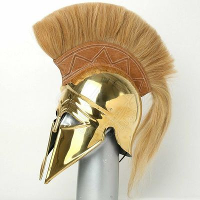 Generic Halloween Greek Corinthian Helmet 18GA Medieval Knight Spartan Helmet, Medium, Gold