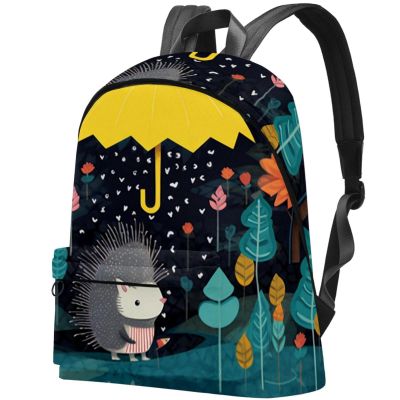 YTYVAGT Travel Backpack,Work Backpack,Back Pack,Umbrella Cartoon Forest Animal Raining,Backpack