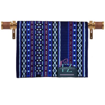 Angel Sales Premium Equestrian Show Pad for Horseback Riding (Blue Base); Size: 34 * 42 Inch - TSKEXM_FZ-152F