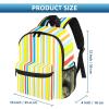 YTYVAGT Travel Backpack,Work Backpack,Back Pack,Yellow Red Blue Stripes,Backpack view 2