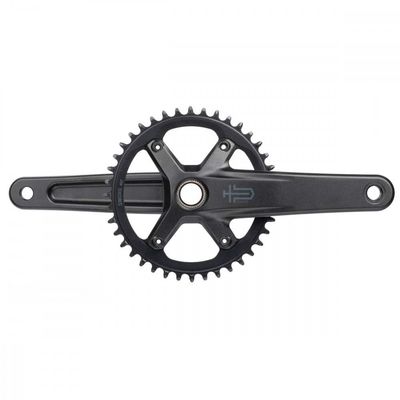 microSHIFT Sword 1x Crankset - 172.5mm, 10-Speed, 40t, 110 Asym BCD, 24mm Spindle, Black, Gray