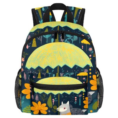 YTYVAGT Travel Backpack,Small Backpack,Carry on Backpack,Umbrella Cartoon Forest Animal Raining,Backpack