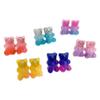 JAGTRADE 6 Pair Fashion Lovely Candy Color Cartoon Resin Gummy Bear Ear Studs Earrings view 1