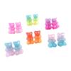 JAGTRADE 6 Pair Fashion Lovely Candy Color Cartoon Resin Gummy Bear Ear Studs Earrings view 2