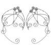 GALPADA 2pcs Fashionable Fairyism Ear Cuffs for Women Stylish Copper Clip Earrings No Piercing Required for Parties and Everyday Wear Elegant Ear Accessories Silver view 1