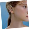 GALPADA 2pcs Fashionable Fairyism Ear Cuffs for Women Stylish Copper Clip Earrings No Piercing Required for Parties and Everyday Wear Elegant Ear Accessories Silver view 4