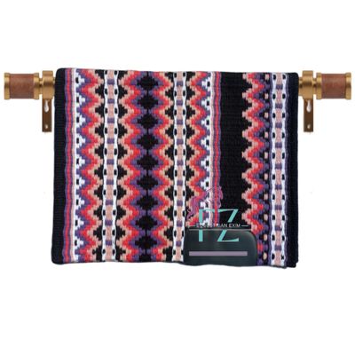 Angel Sales Premium Equestrian Show Pad for Horseback Riding (Blue Base, Multicolour); Size: 34 * 42 Inch - TSKEXM_FZ-153F